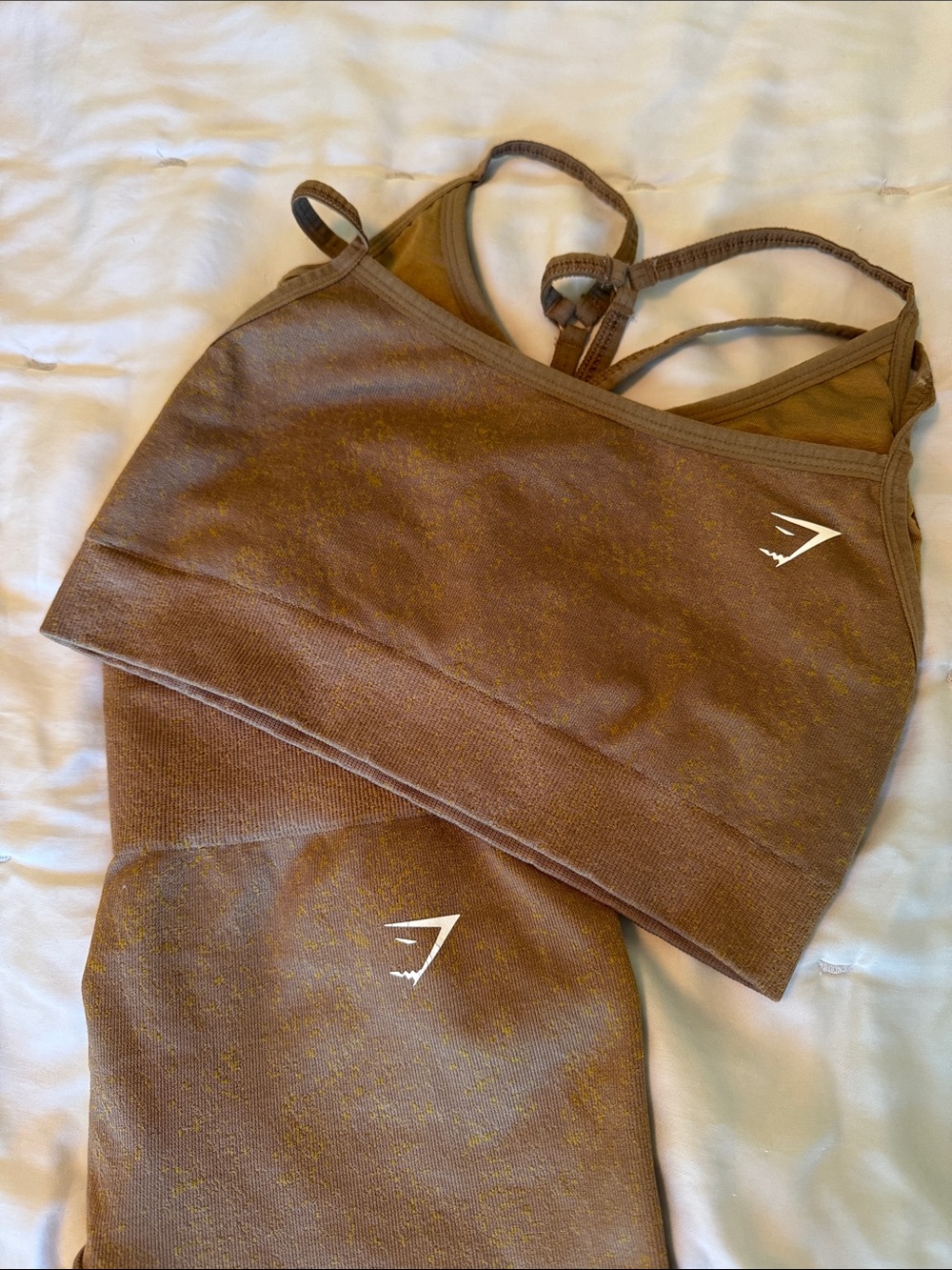 Gymshark Adept Fleck Seamless Leggings (M) and Sports Bra (S) Set